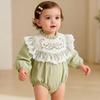 Stylish Baby Girl Lace Embroidery Long Sleeve Romper