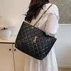 Diamond Lattice Women's Autumn Bag - Korean Style Large Capacity Chain Shoulder Bag for Work Commute