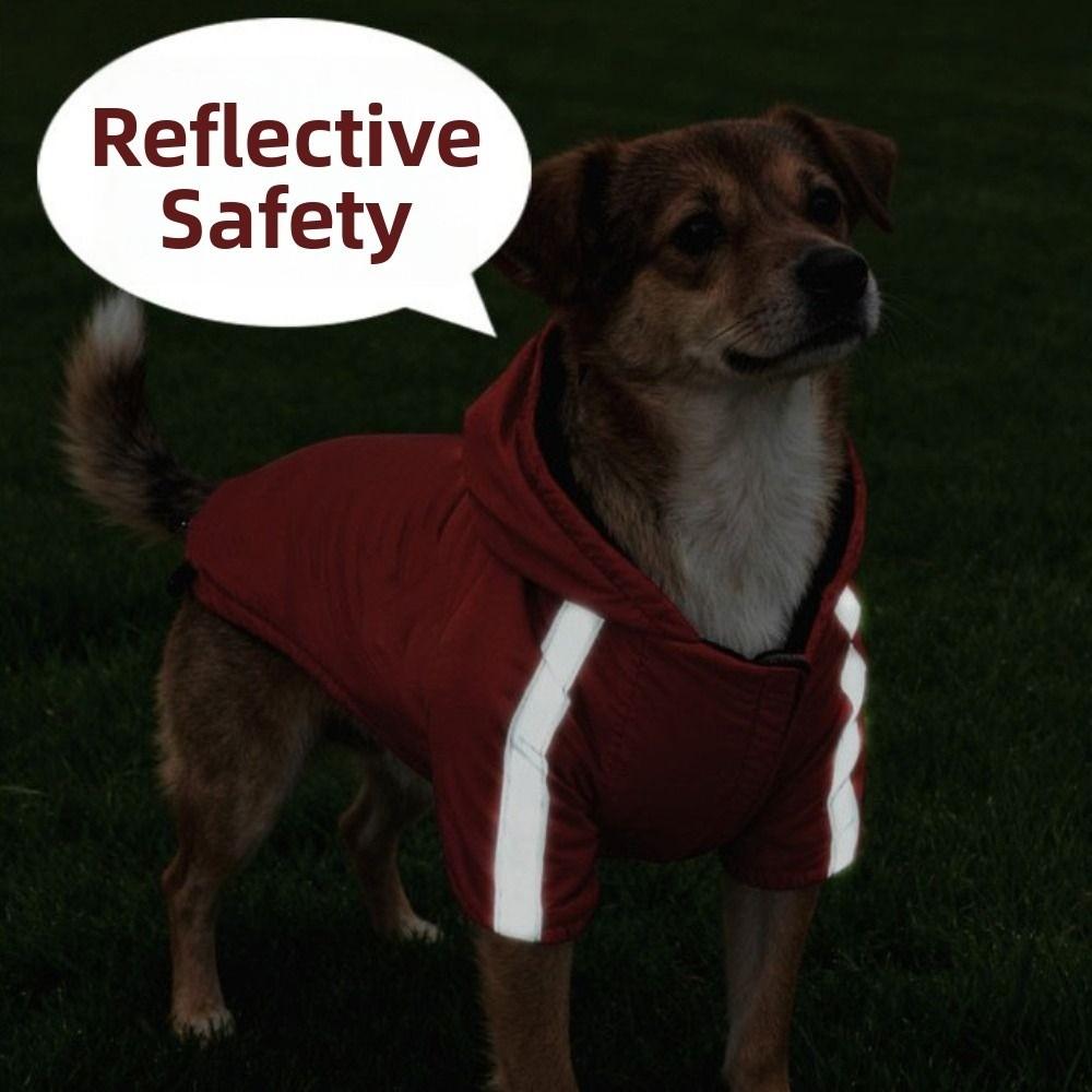 Pet Costume Windproof Fleece Dog Clothes Warm Waterproof Dog Hooded Coat Comfortable Thicken Pet Sweatshirt Autumn Winter
