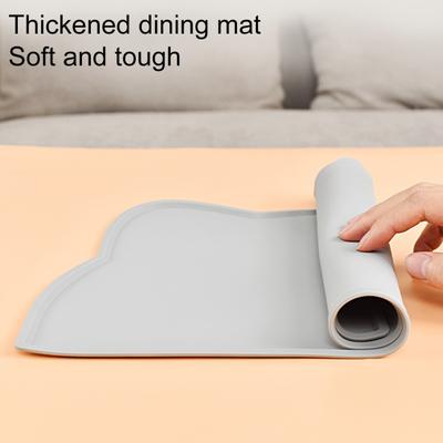 Yousheng Pet Feeding Mat Strong Flexibility Anti-slip Waterproof Cat Head Shape Cat Dog Silicone Food Mat for Daily Use