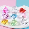 Trendy Simulation Transparent Colored Ice Cube Phone Case Keychain with Crushed Ice DIY Micro Landscape Decor