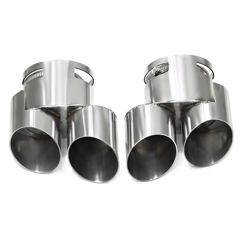 Punta de Escape Para BMW G05 X5 G06 X6 Doble Salida Cuádruple Sin Soldadura Tubo de Escape Acero Inoxidable Sin Cortar Punta de Silenciador Boquilla Cola de Escape