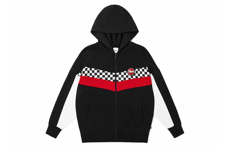 Vans Sweatshirts Unisex Black Hooded Moderate Cardigan VN0A4UTOBLK S