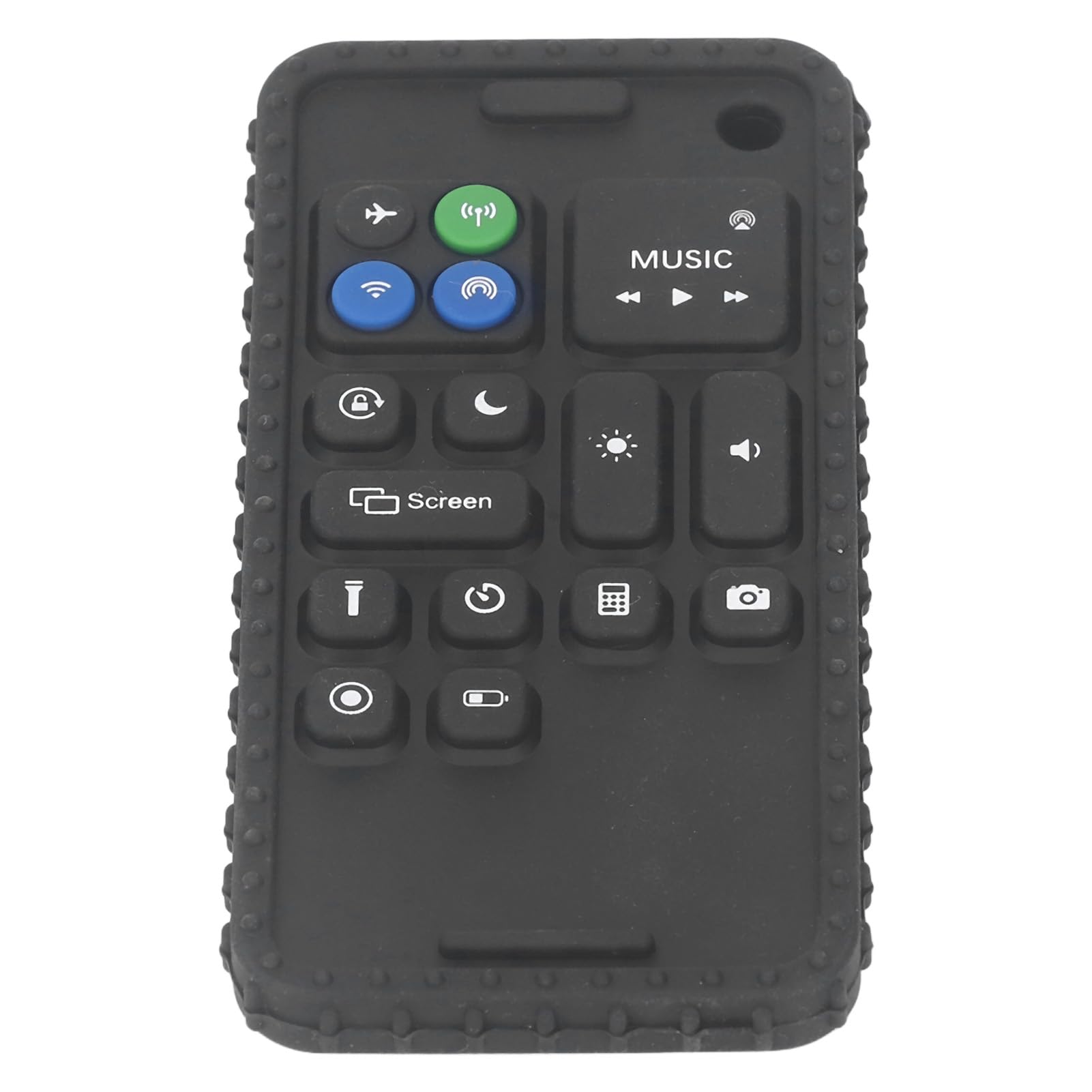 

Silicone Baby Teething Smartphone Teething Learning Shape Newborn Celebration Toy, Shape, Toy, Tool, Recognition, Hand-Eye Coordination, (Black) чёрный