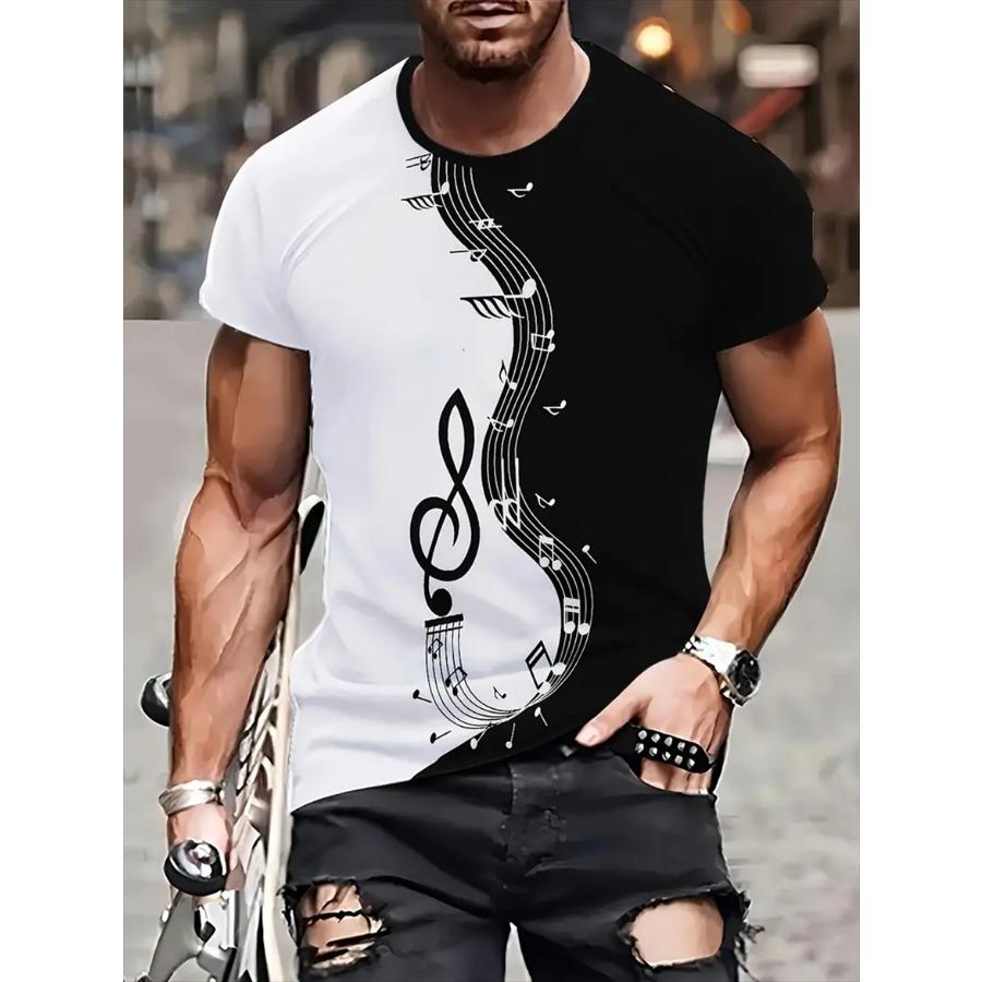 Topuri de primăvară, vară, bărbați, îmbrăcăminte de dimensiuni mari, negru, alb, tricou cu imprimeu 3D cu animale, tricouri, cu mânecă scurtă, cu mânecă scurtă, cămăși respirabile pentru bărbați