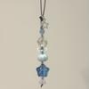 Sweet Clear Star Bead Charm Pendant Chain Phone Strap Pocket Keychain Strap Hangings Decoration for Key Bag Purse