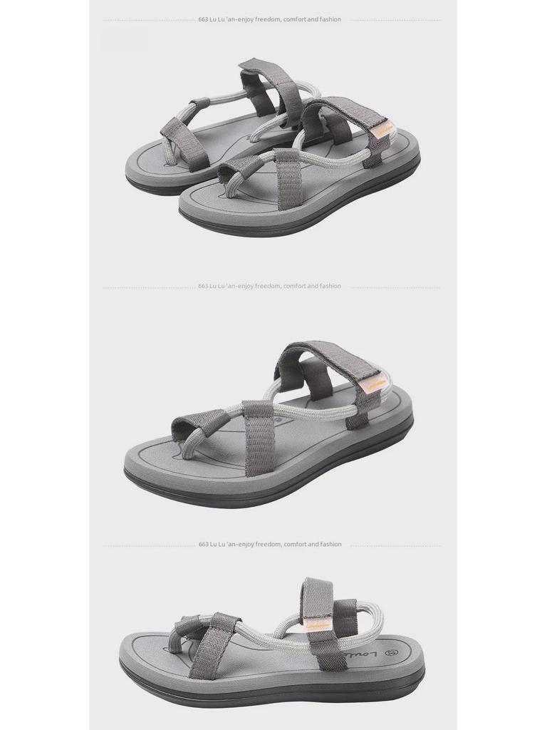 Women's Summer Flat Sandals: Stylish Outdoor Beach Slippers for Students and Ladies In Large Sizes