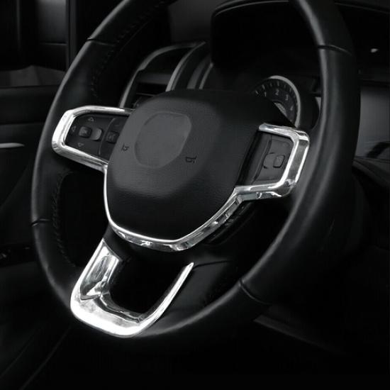 For Dodge Ram 1500 -2025 ABS Chrome Interior Steering Wheel Decorative Trim
