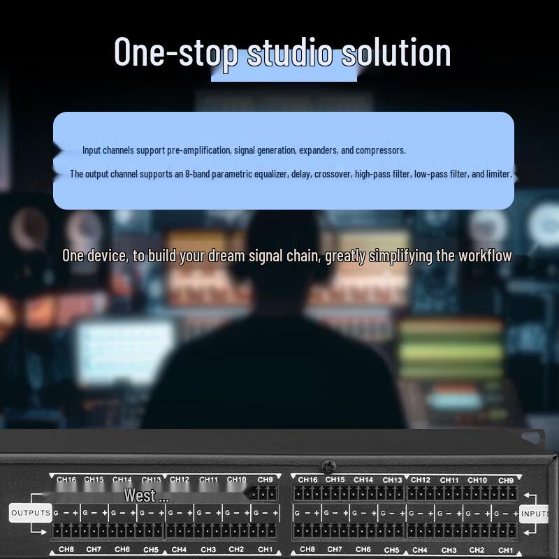 HuiDu M-88D Professional 8x8 Digital Audio Processor (CN Version)