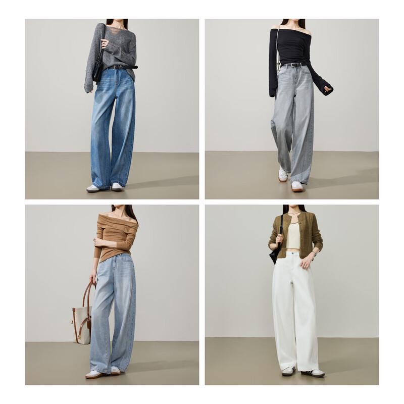 ESE-Y Women's Retro Wide Leg Banana Jeans