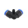 2Pcs L Shaped Elbow Plastic Pneumatic Quick Connector Two-way Quick Fitting Air Tube Tool 6mm-16mm