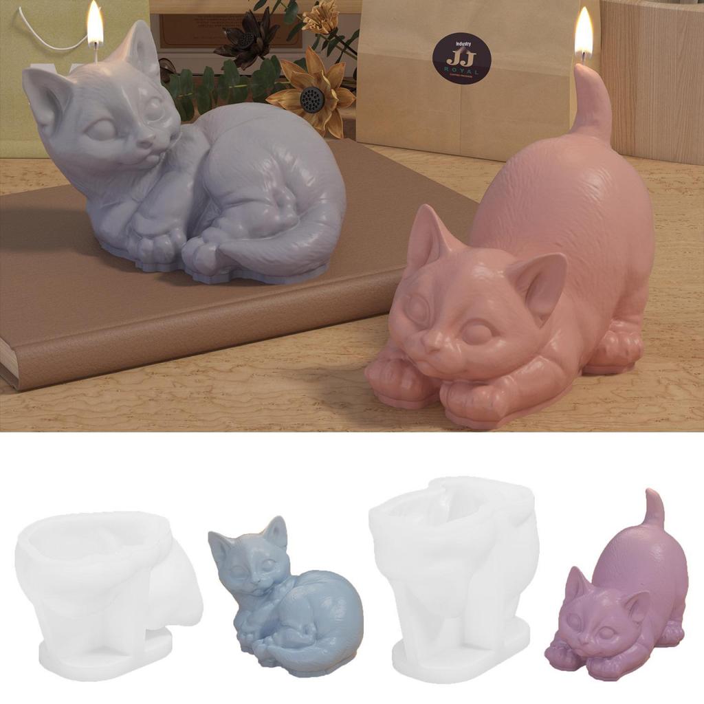 3D Kitten Mold Silicone for Flowers, Plaster, Epoxy & Scented Candles