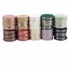 5 Yards Frayed Edged Satin Handmade Bronzing Ribbon for Wedding Invitation Bouquets Birthday Party DIY Decoration Gift 3Roll