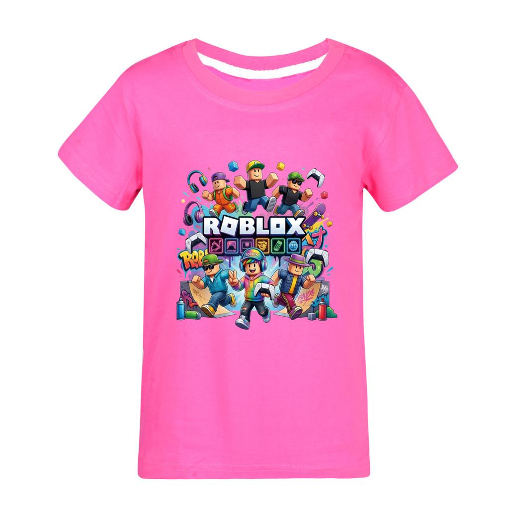 5573 Multi-color Boy Girl Roblox Print Short Sleeves T-Shirt