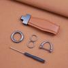 Leather metal buckle car key chain for Ssangyong Actyon Rexton Korando Rodius Kyron Tivoli Musso XLV Stavic Turismo Accessories