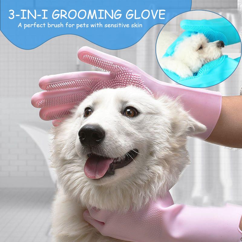 Silicone Gloves for Washing Dishes – Tear-Resistant Silicone Dishwashing Gloves with Scrubber |Household Use Cleaning Gloves