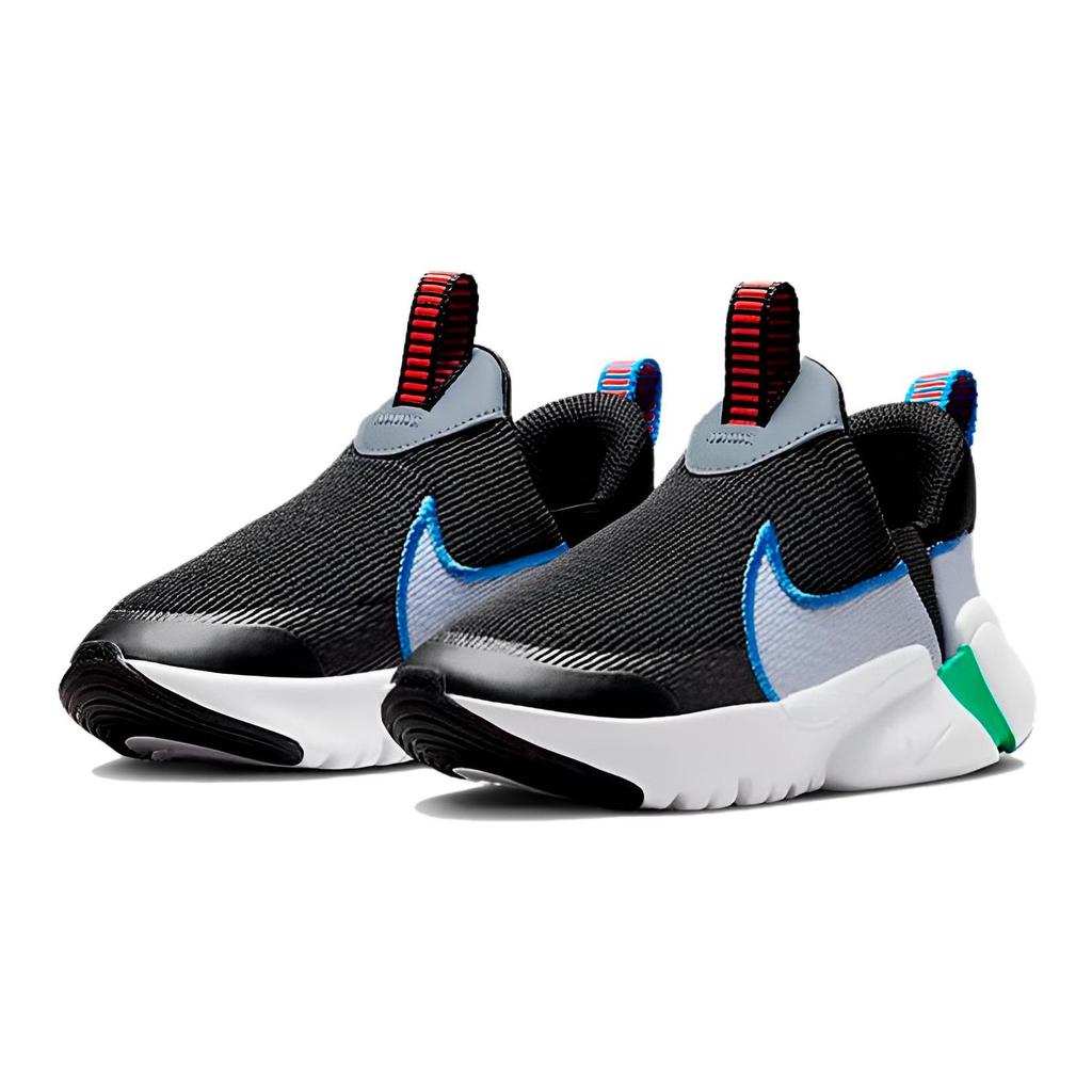 Nike Flex Plus 2 Slip Resistant Abrasion Resistant Low top Kids' Running Shoes Black White Kids' DV9000-001