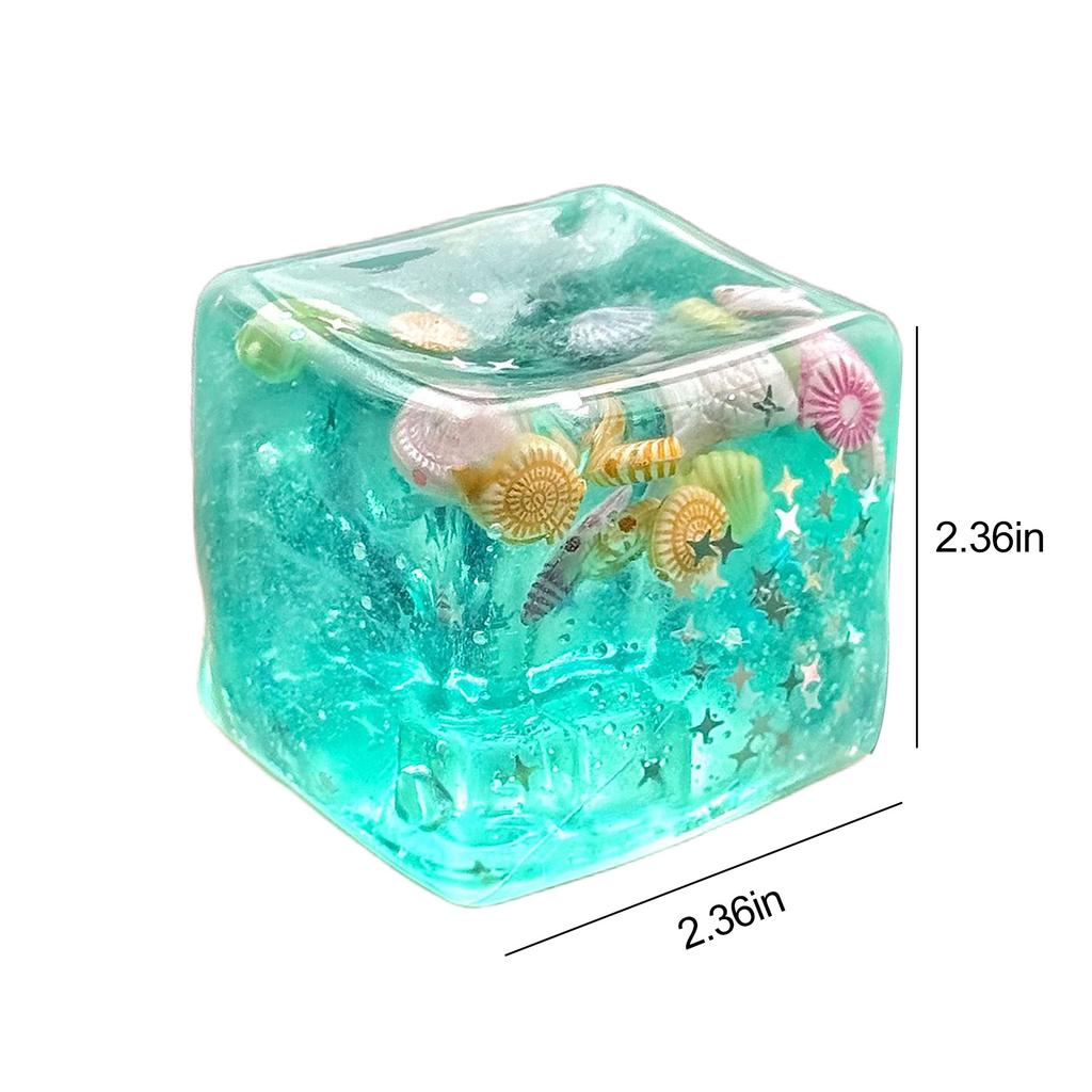 Taba Squishy Ocean Stress Balls Realistic Sea Salt Ice Cube Squeeze Toy Soft Slow Rise Ocean Sensory Toy for Adult Stress Relief