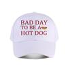 Bad Day To Be A Hot Dog Funny Decor Sign Baseball Cap Fashion Unisex Sunhat Womens Outdoor Sports Snapback Cap