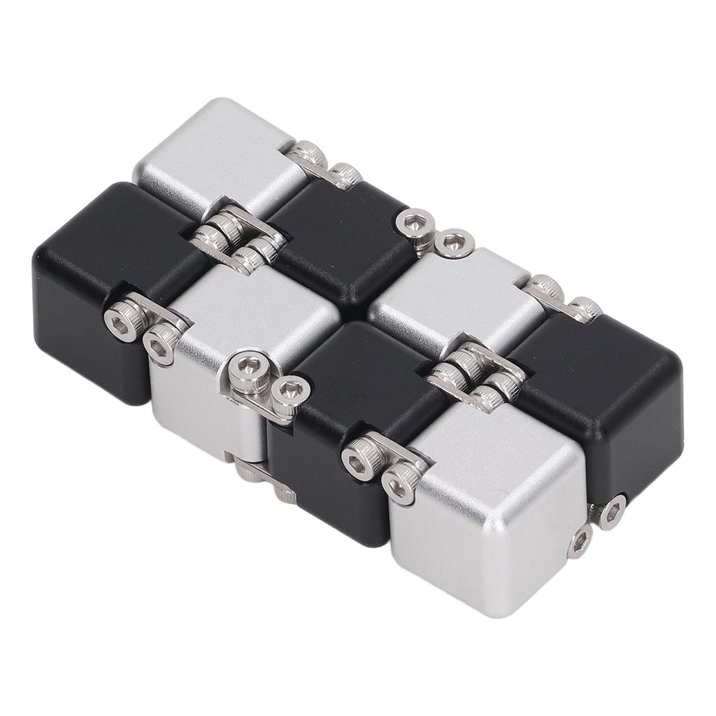 Stress Anxiety Relief Toy Adults Hand Held Puzzle Sensory Finger Flip Blocks Toy for ADD ADHD Black