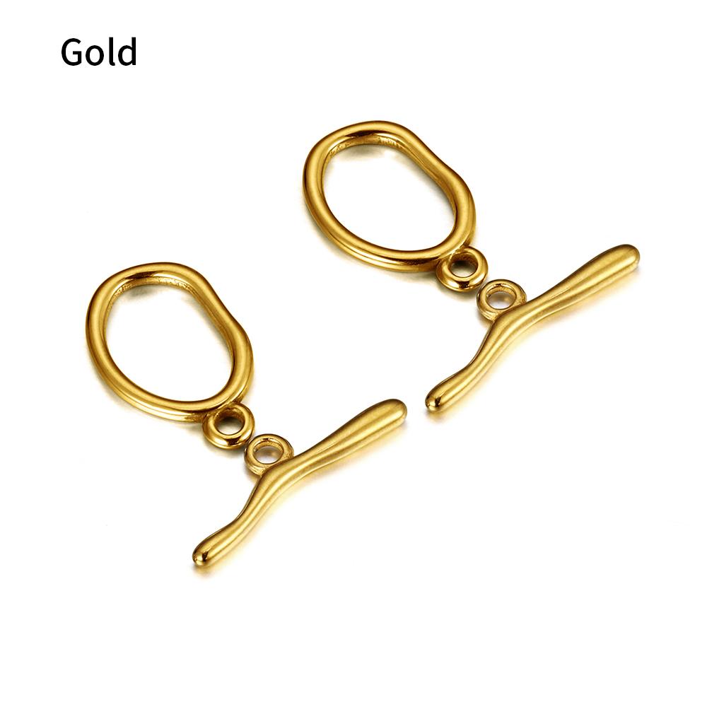 Wholesale No Fade 4sets Stainless Steel Curved OT Clasp Connector Toggle Clasp for Jewelry Making Necklace Bracelet Accessories