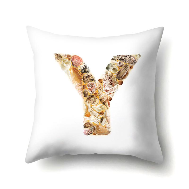 Polyester Pillowcase Automobile Decoration Home 26 English Letter Printed Pillowcase