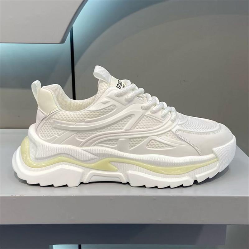 

Летние новые сетчатые кроссовки на платформе в стиле dad shoes, легкая роскошь, повседневные спортивные кроссовки ec 38 белый