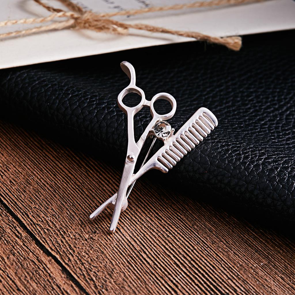 Rinhoo Vintage Black Enamel Sewing Machine Brooches For Women Fashion Shoes Scissor Comb Shaped Lapel Pins Suit Decoration Badge