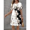 Summer T-shirt Dress Women Retro 3d Print Mini Dresses Comfortable Plus Size 8XL Beach Casual Breathable Soft Dress