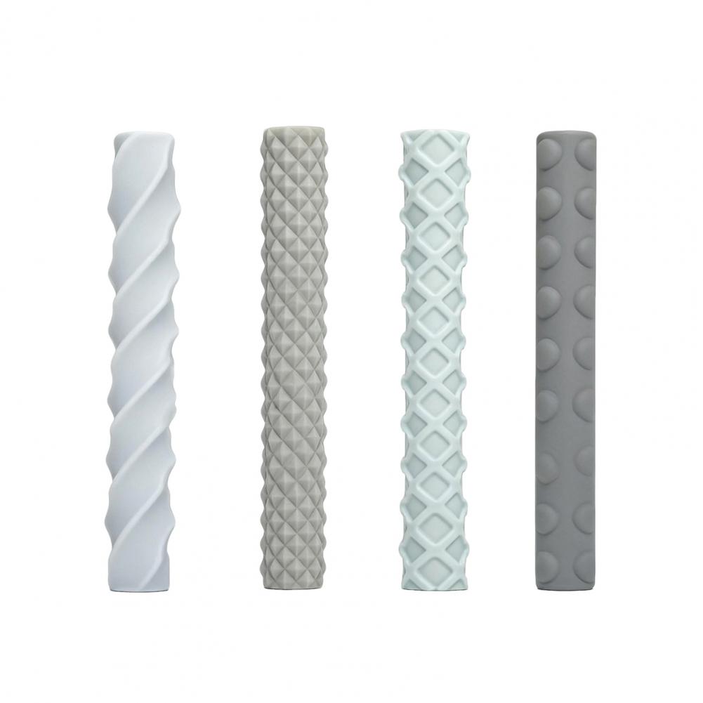 

4Pcs 10cm Silicone Pencil Grips Ergonomic Textured Sleeves For Kids Adults Anxiety Relief Smooth Writing Handwriting Pen Cover