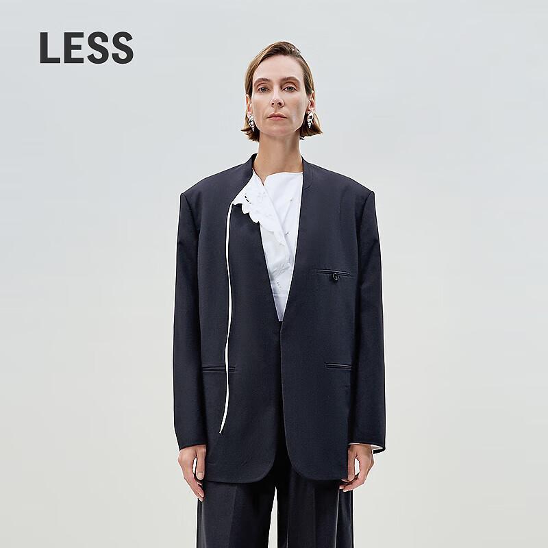 

LESS Women s Merino Wool Collarless Blazer