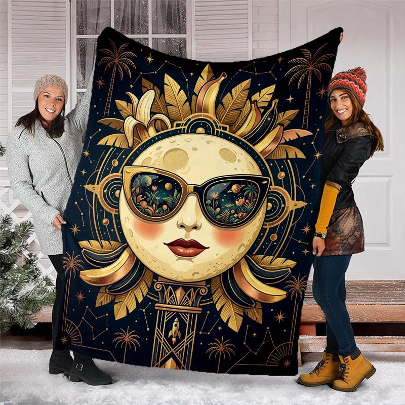 Blue Dragon Art Flannel Fleece Blanket Cozy Warm Throw Blanket For Couch Bed Travel All Season Use