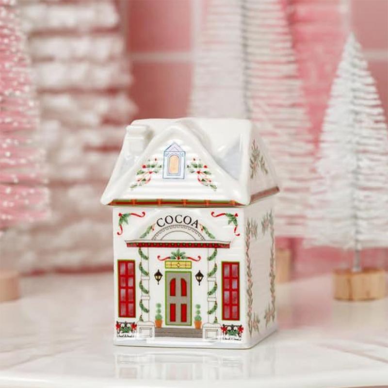 

Набор «Пряничный домик», Мини-рождественские банки в виде пряничных домиков, Праздничный декор для кухонной столешницы, Рождественская свеча