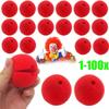 10pcs Foam Red Ball Clowns Noses 5cm Halloween Party Cosplay Costume Circus Props Festival Make Up DIY Crafts