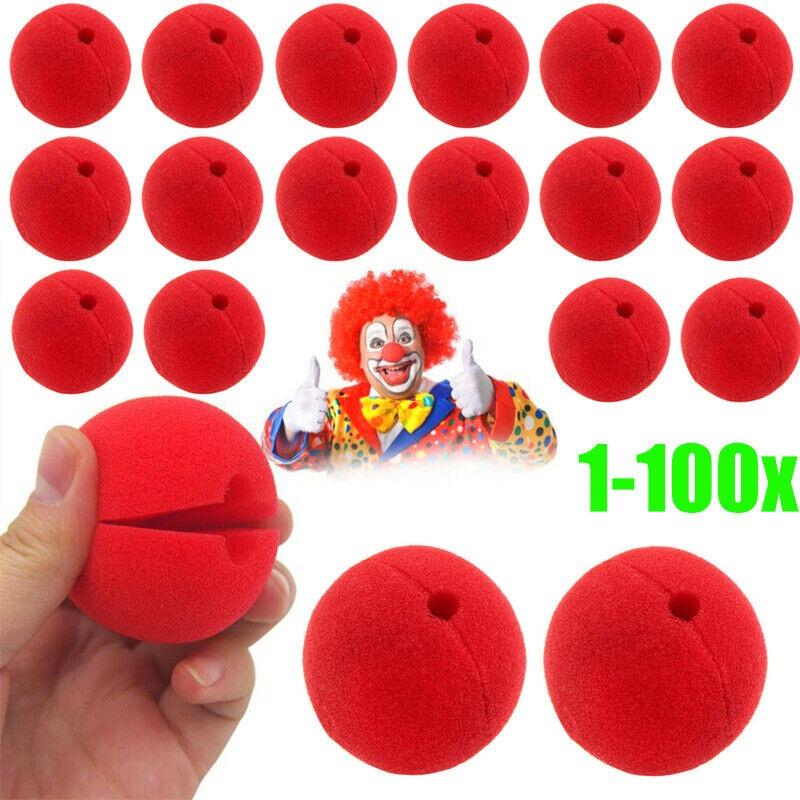 10pcs Foam Red Ball Clowns Noses 5cm Halloween Party Cosplay Costume Circus Props Festival Make Up DIY Crafts