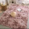 Fluffy Carpet Tie Dyeing Long Hair Plush Soft Carpet Rug Solid Color Living Room Bedroom Baby Children Thick Shaggy Crawling Mat