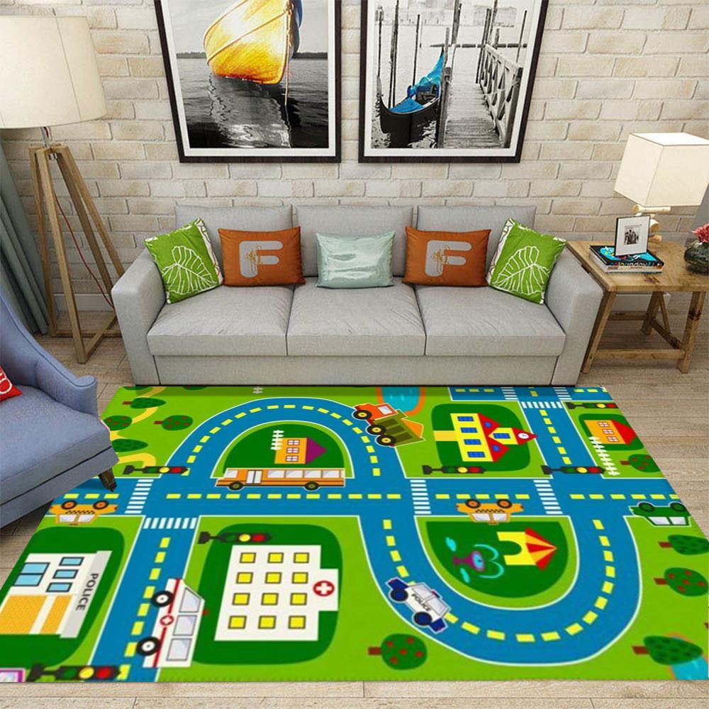 Urban Traffic Mats Children's Play Carpets Bedrooms Living Rooms Warm and Non Slip Mats Home Decoration Rug