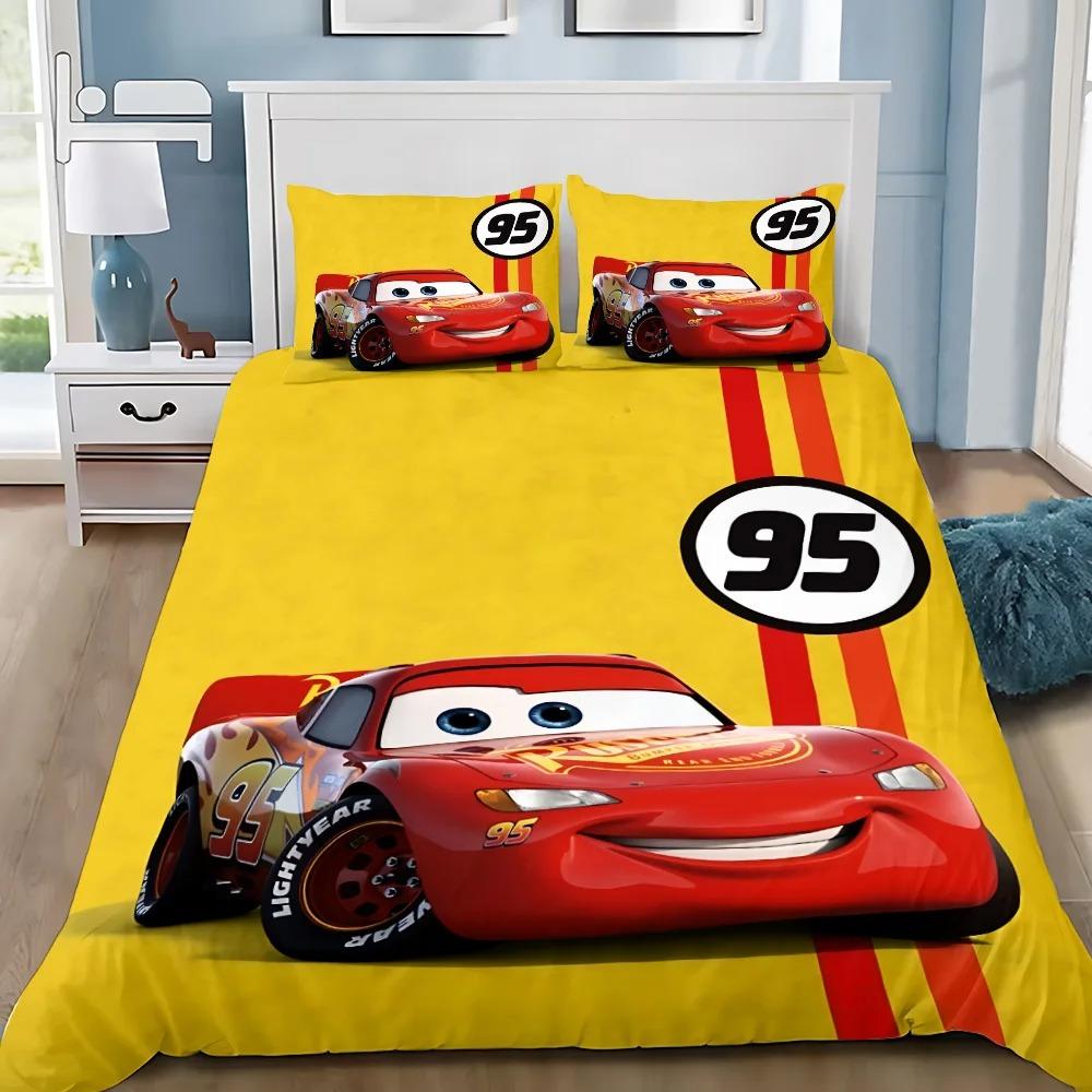 3D Print Racing Lightning Mcqueens Bedding SetGirls Adult Single Twin Queen Size Duvet Cover Pillowcase Bedding