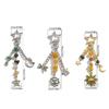 Fashionable Stars Moon Sun Pendant Keyring Holder for Women and Girls Bohemian Colorful Beads Jewelry Accessory