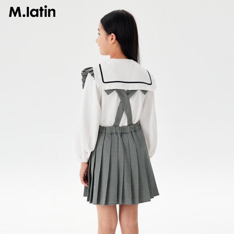 

M.Latin Girls Pleated Ruffle Pinafore Dress 130