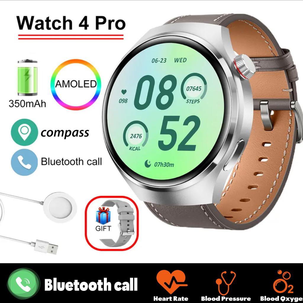 2025 New GT Series Smart Watch 4 Pro AMOLED HD Screen Bluetooth Call Heart Rate Waterproof SmartWatch For Huawei Watches Men Ms.