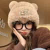 Fashion Cute Bear Thicken Winter Ladies Outdoor Cycling Custom Womens Beanie Warm Hats