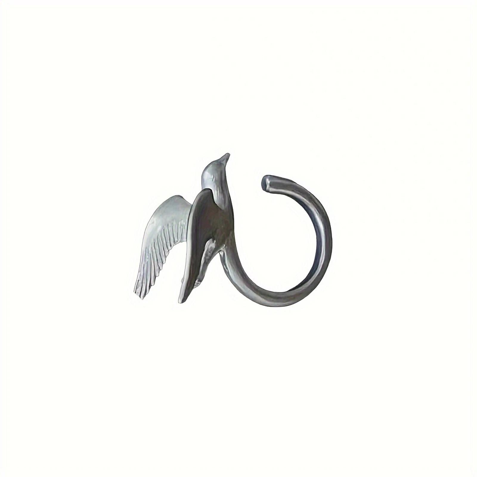 

Elegant Flying Bird Adjustable Ring For Daily Wear Unisex Jewelry Opening Finger Ring Accessory For Men And Women