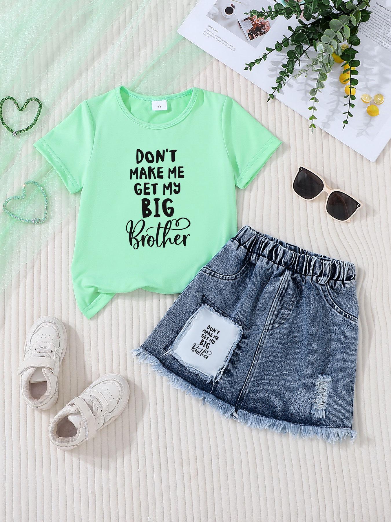 

Girls Casual Fashion Denim Skirt Sets 5 years