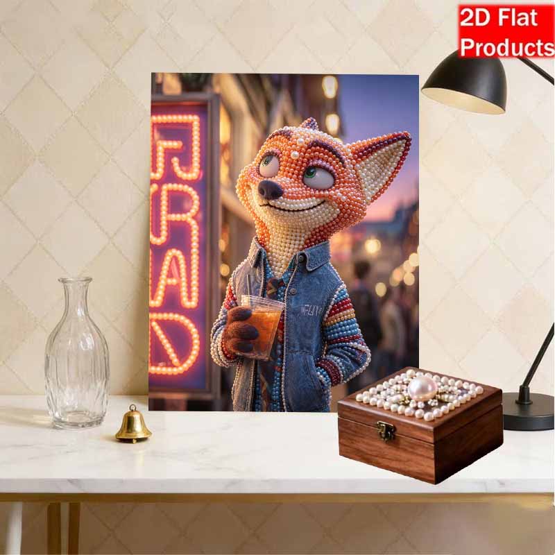 Disney Pearl Painting Zootopia Nicks Creative Pearl Art Painting 5D DIY Pearl Embroidery Mosaic Cross Stitch Kit Home Decor