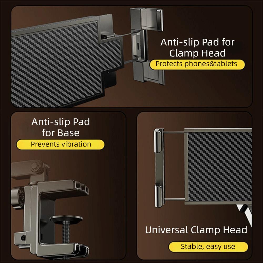 2/3 Sections Arms Phone Bracket Multi Angle Metal Viewing Stand Lazy Tablet Bracket  Lying Down