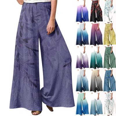 Women's Fashion Gradient Print Casual Loose Street Straight Leg Pants
