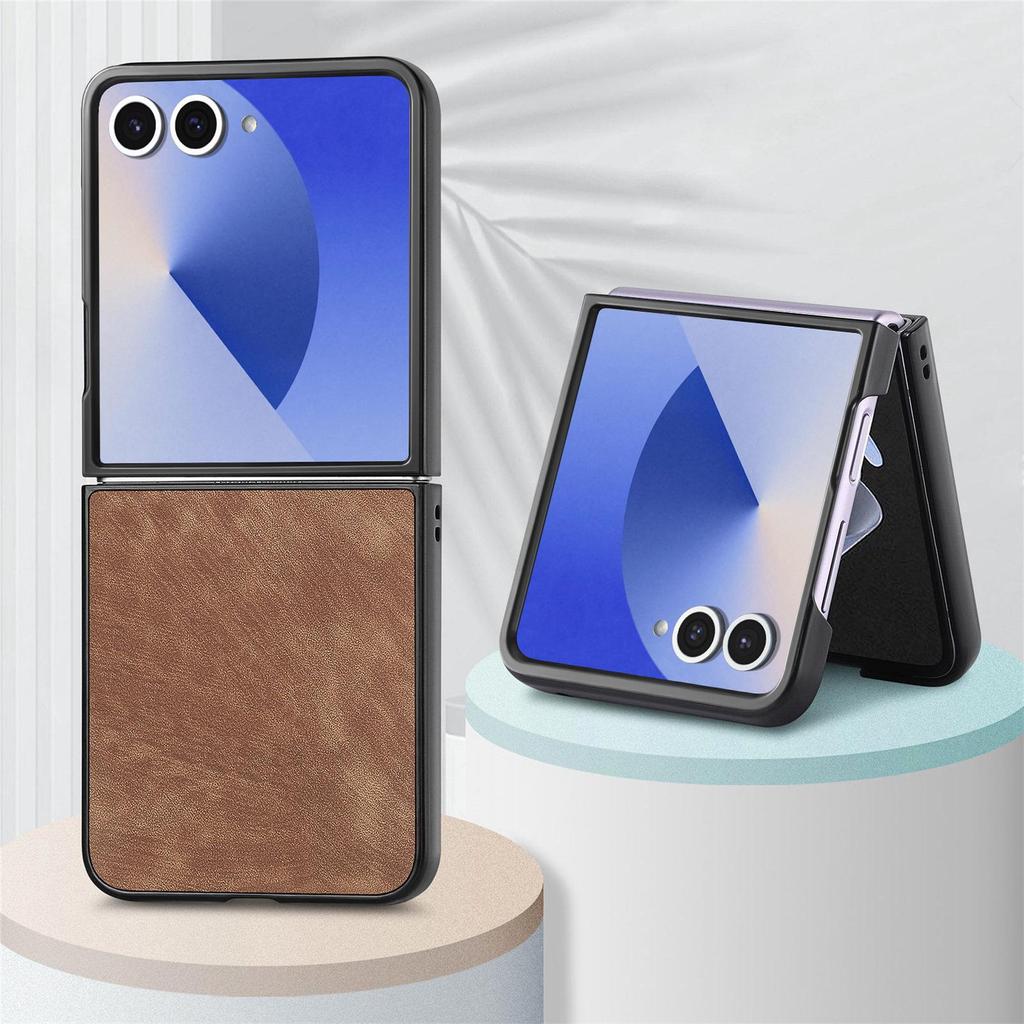 Samsung Galaxy Z Flip 7/6 Drop-Proof Foldable Leather Phone Case