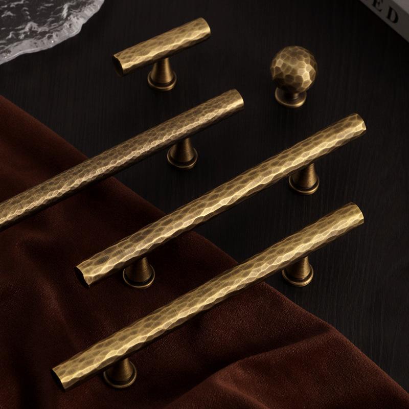 Retro Brass Handle Not Easy To Deform Simple Durable for Wardrobe Cabinet Drawers Home Decoration Beautification