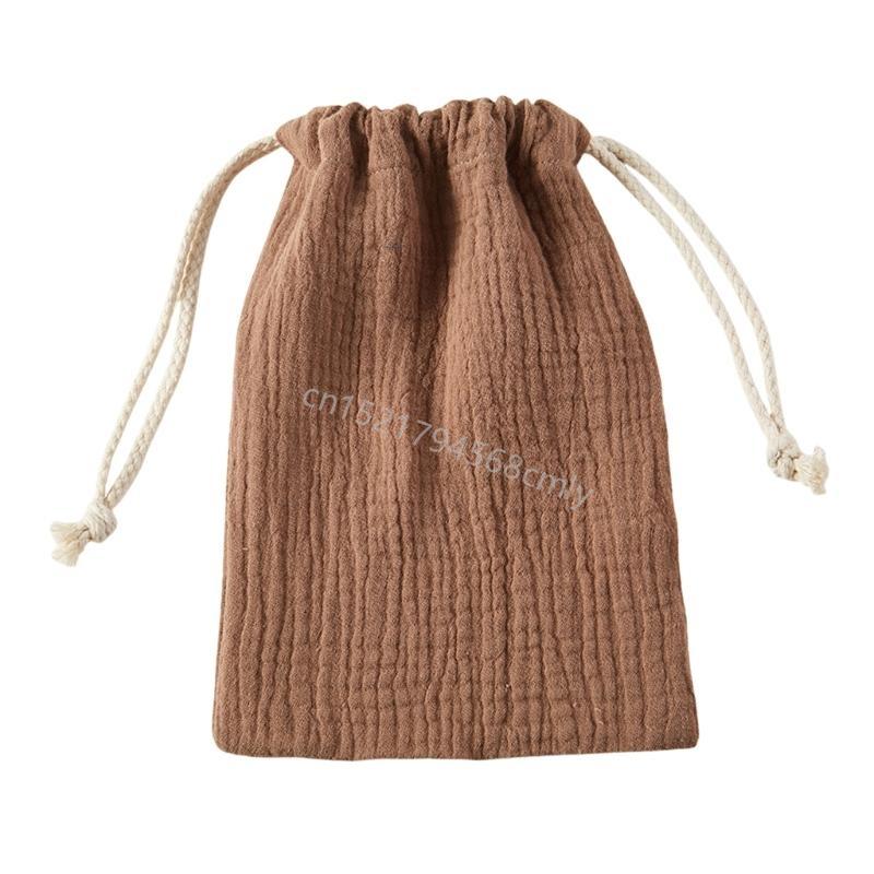 Elegant Organziers Cotton Pouches with Drawstrings Storage Bags Home Accessory for Gifts and Party Supplies Daily Use 6XDE